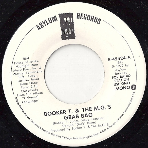 Booker T & The MG’s – Grab Bag – Now Break Loose from Set it Off